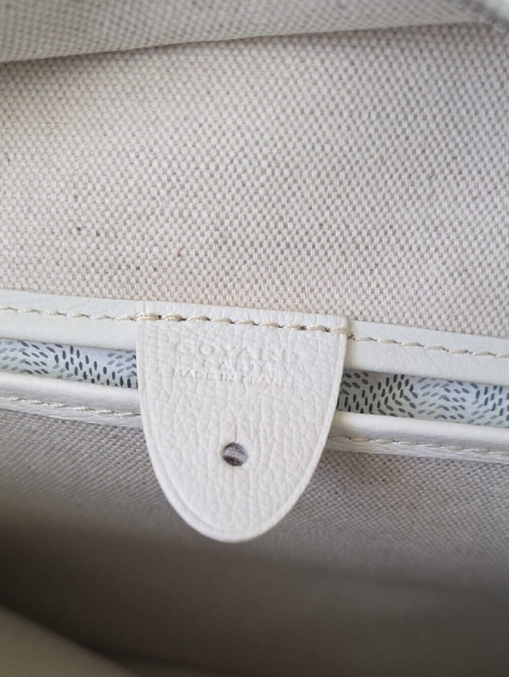 New Goyard Artois White Cream Tote Bag - Picture 6 of 7